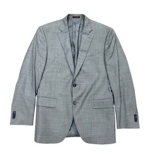 Peter Millar Mens 40R Wool Blazer Light Gray Suit Jacket Career Office